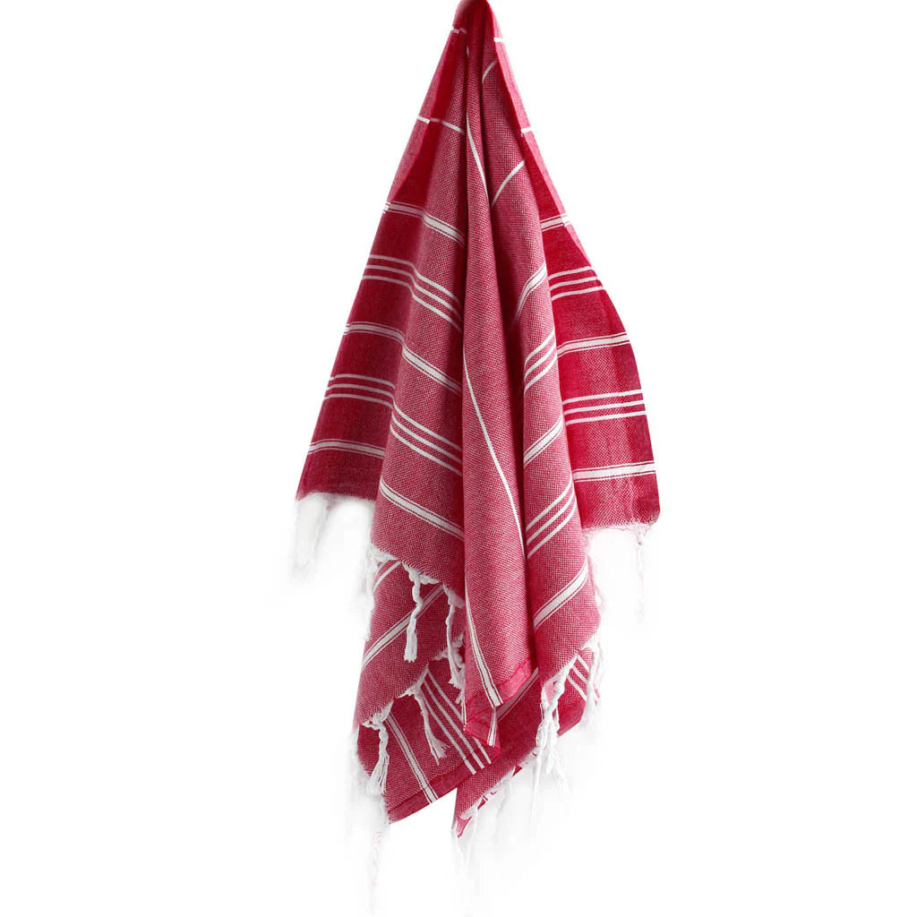 RED Luxury Turkish Hand Towel