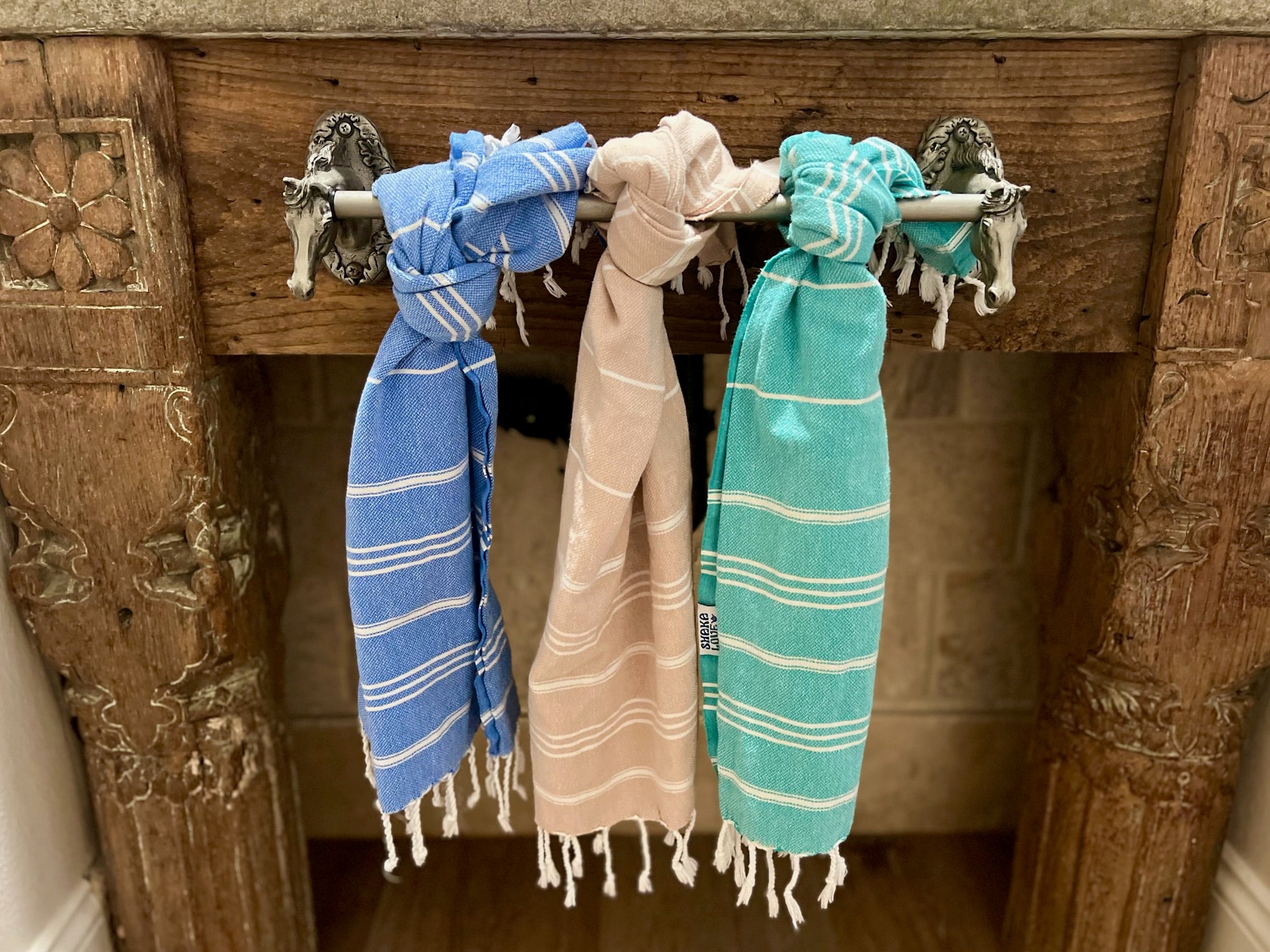 OCEAN BLUE Turkish Hand Towels - Set of 2 – Shaka Love