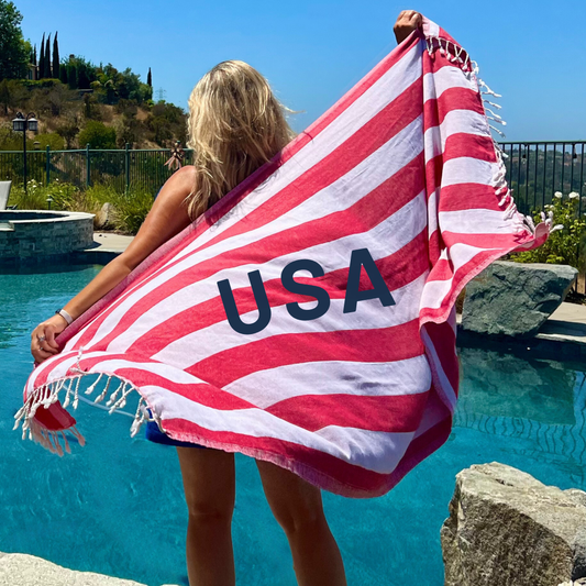 USA Red, White, & Blue Turkish Towel (Limited Time Only)