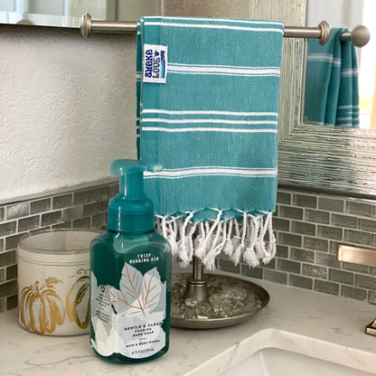 OCEAN BLUE Turkish Hand Towels - Set of 2 – Shaka Love